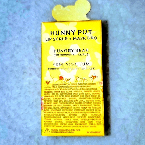 DISNEY WINNIE THE POOH COLOURPOP HONEY POTS LIP SCRUB & LIP MASK DUO KIT - Picture 4 of 12